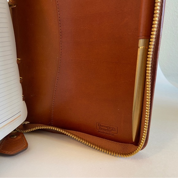 DOONEY & BOURKE AWL Black Leather Zip Around AGENDA Vintage 8 x 5.5 PLANNER - Picture 5 of 9